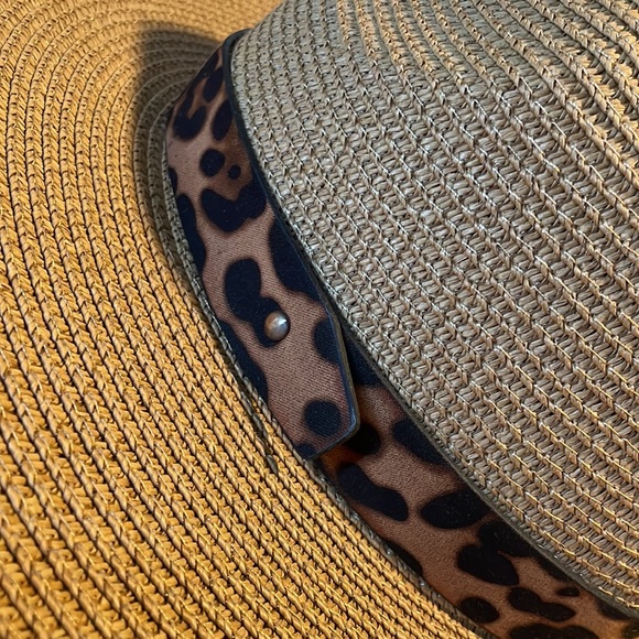 NWT Leopard belted straw hat - Picture 3 of 4